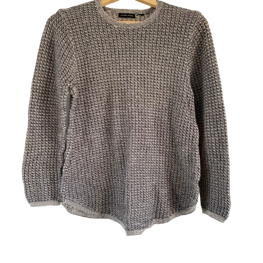 Jeanne Pierre Black & Cream Duotone Knit Sweater Size S